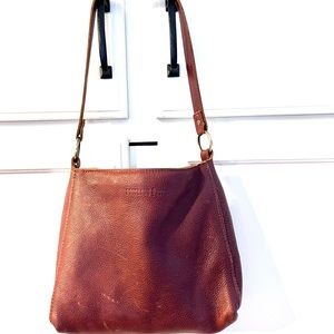 Portland Leather Nutmeg Triangle Shoulder Bag - Used Twice